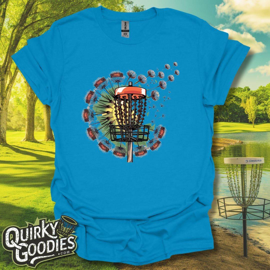 Dandelion Disc Golf Baskets T-Shirt Sapphire