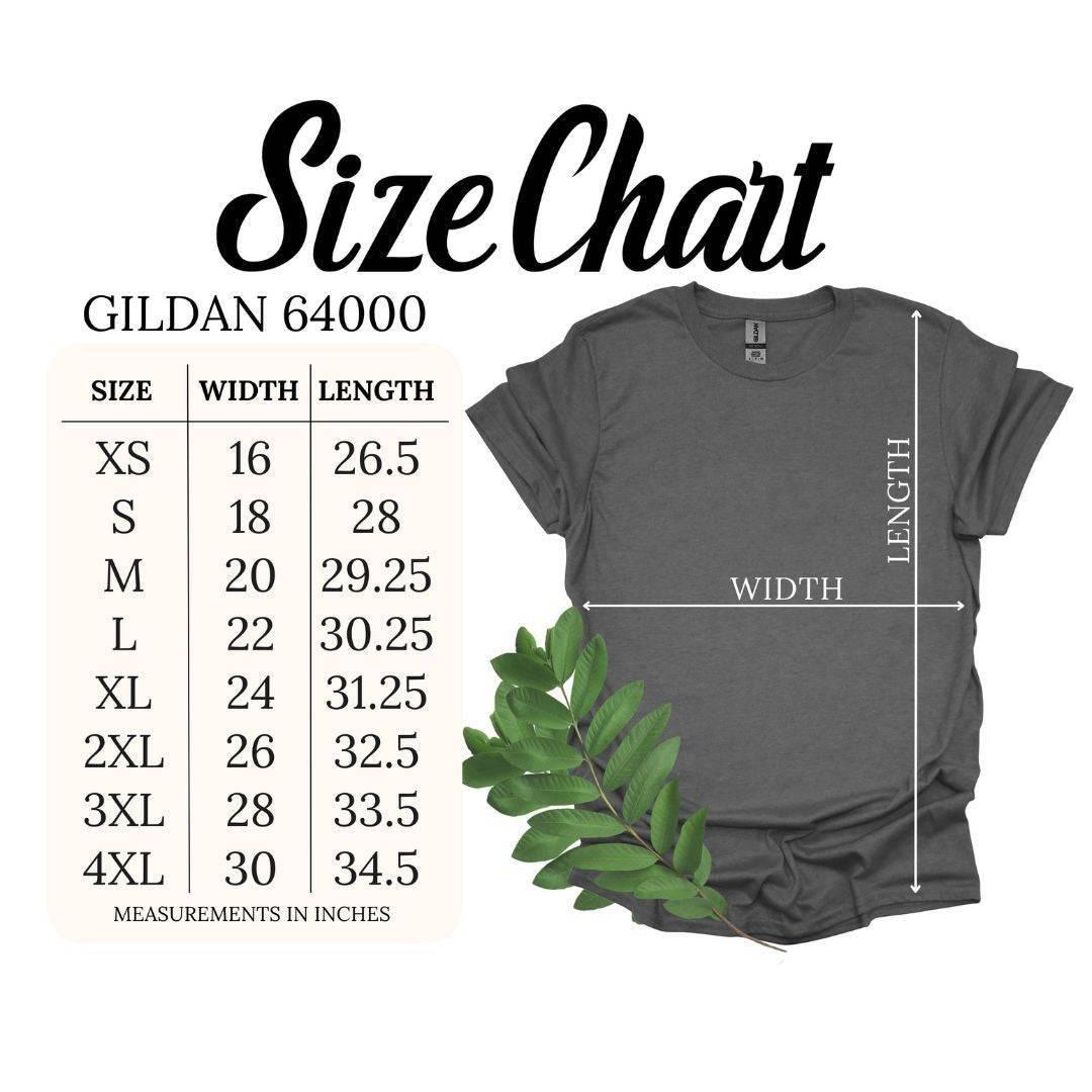 T-Shirts Size Chart