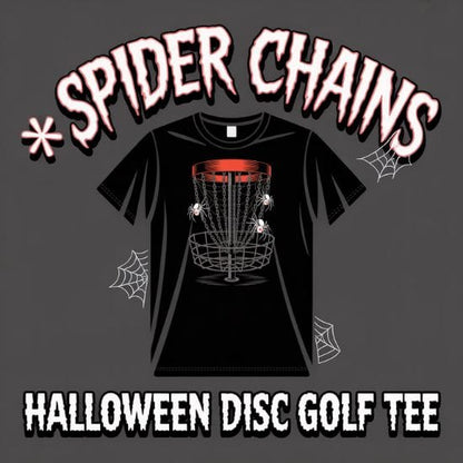 Spider Chains – Halloween Disc Golf T-Shirt