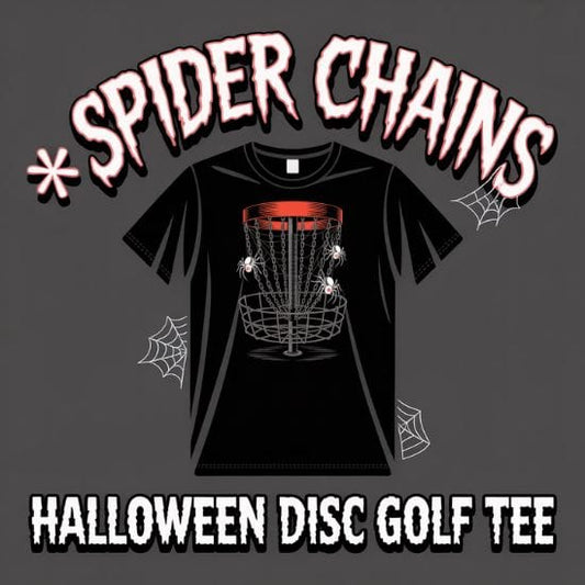 Spider Chains – Halloween Disc Golf T-Shirt