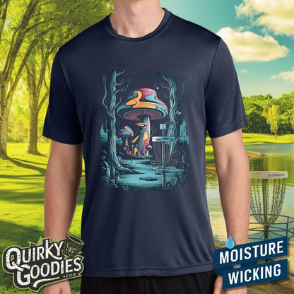 Mushroom Tree Disc Golf Basket - Sweat-Wicking T-Shirt