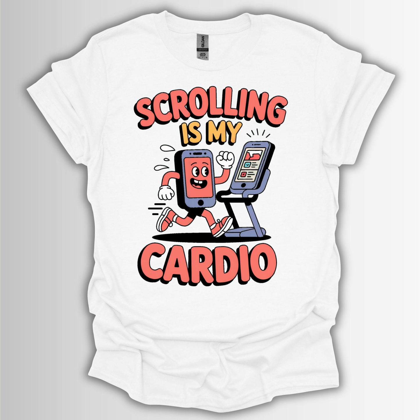 Scrolling Is My Cardio – Social Media Humor T-Shirt