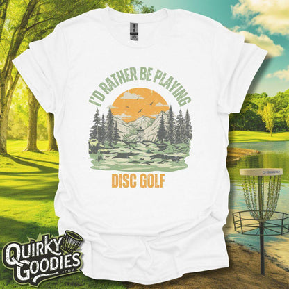 Vintage Disc Golf Shirt - "I'd Rather Be Playing Disc Golf" T-Shirt