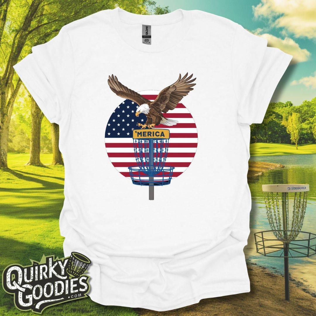 American Eagle Disc Golf Basket T-Shirt