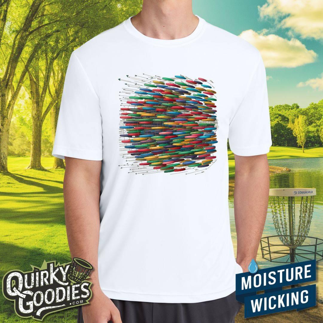 Disc Golf Flight Paths - Sweat-Wicking T-Shirt