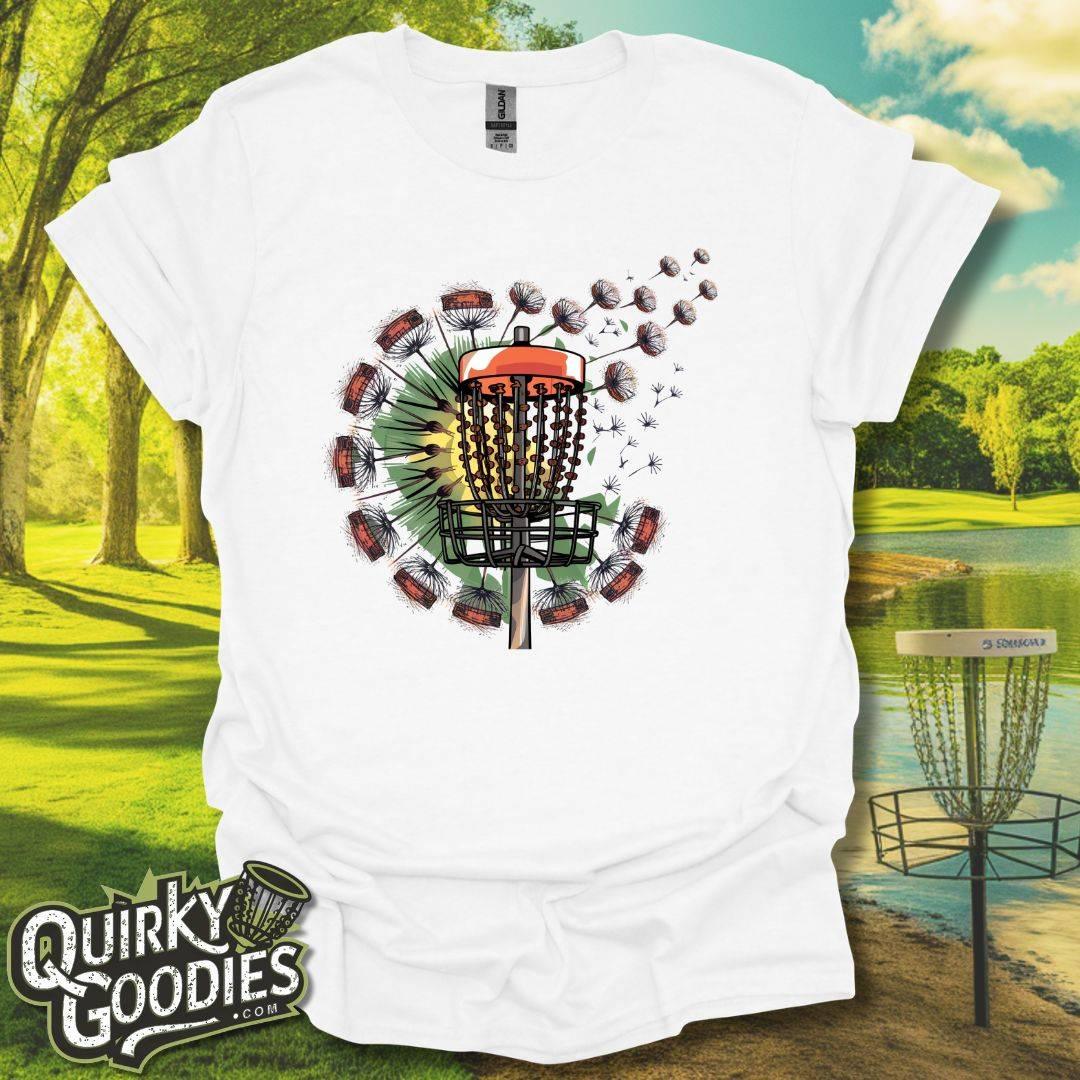 Dandelion Disc Golf Baskets T-Shirt White