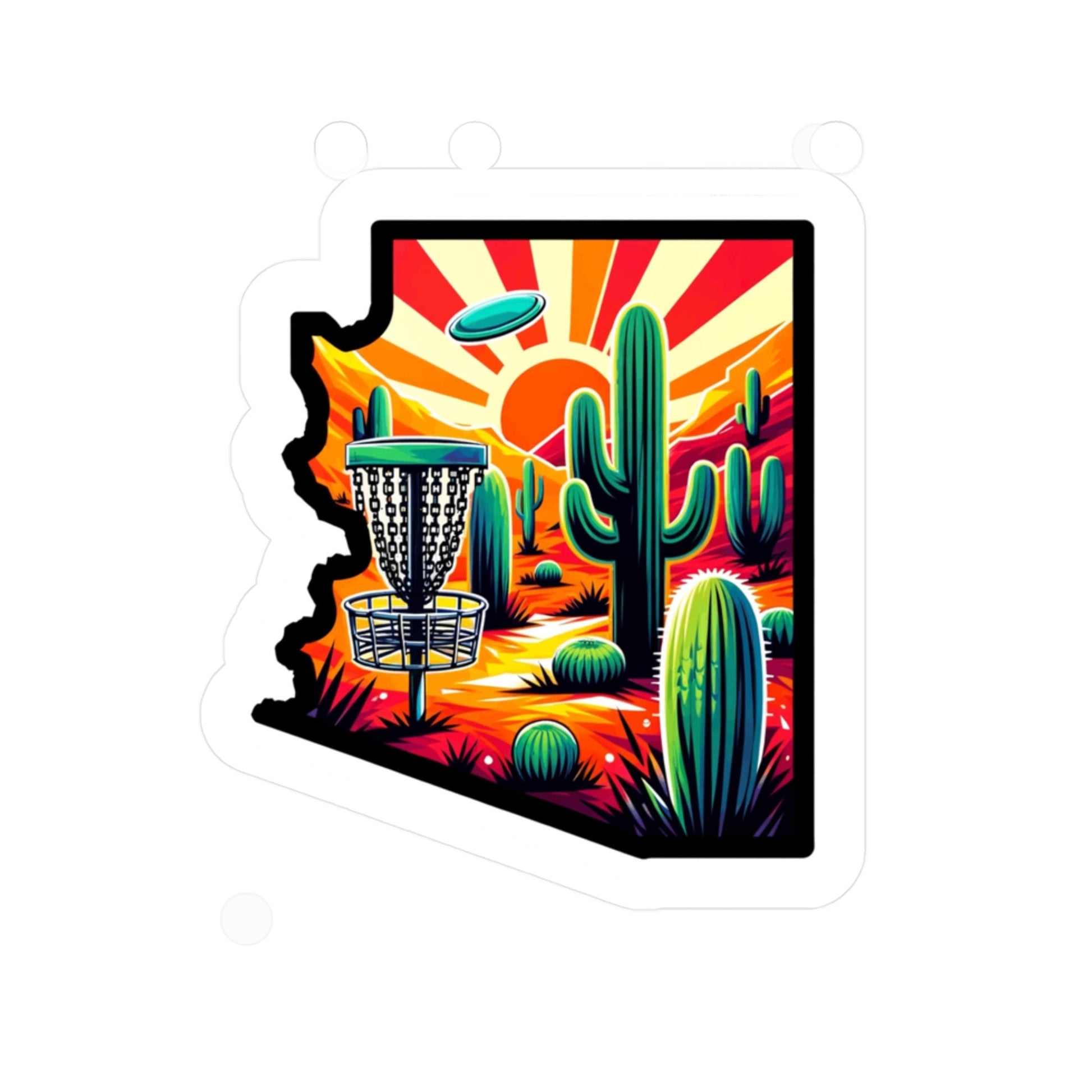 Arizona Disc Golf Sticker - Kiss-Cut Vinyl Decals - Quirky Goodies