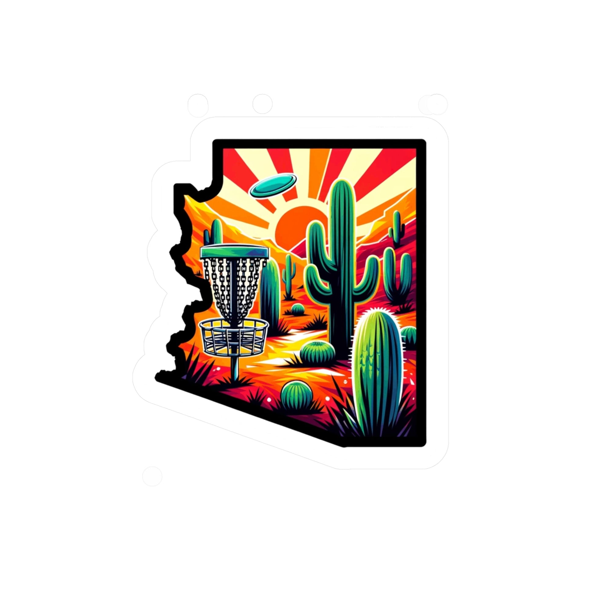 Arizona Disc Golf Sticker - Kiss-Cut Vinyl Decals - Quirky Goodies