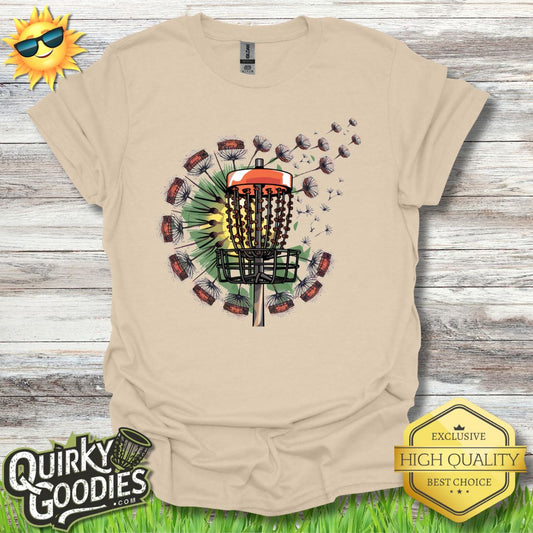 Dandelion Disc Golf Baskets T - Shirt - Quirky Goodies