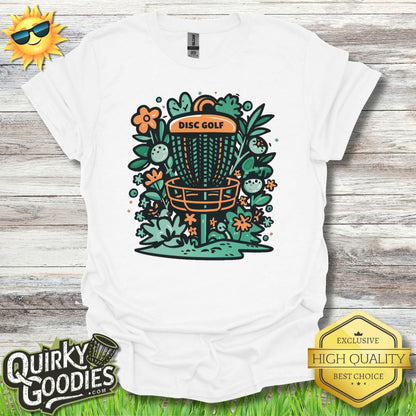 Disc Golf Basket Flowers T - Shirt - Quirky Goodies