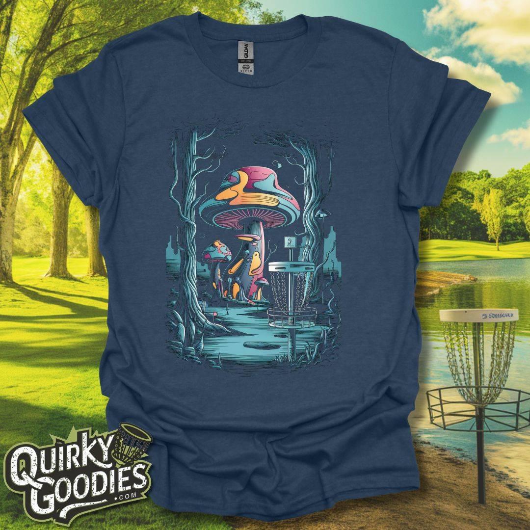 Disc Golf Basket Mushroom Tree T - Shirt - Quirky Goodies