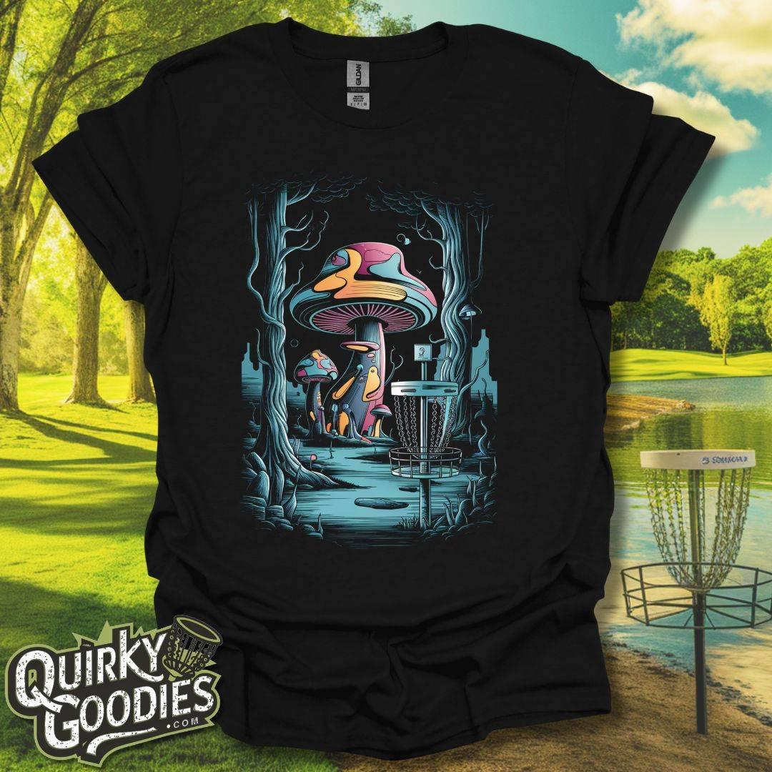 Disc Golf Basket Mushroom Tree T - Shirt - Quirky Goodies