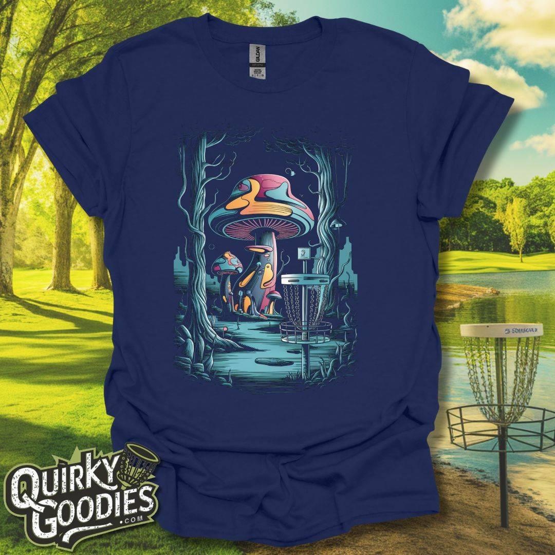 Disc Golf Basket Mushroom Tree T - Shirt - Quirky Goodies