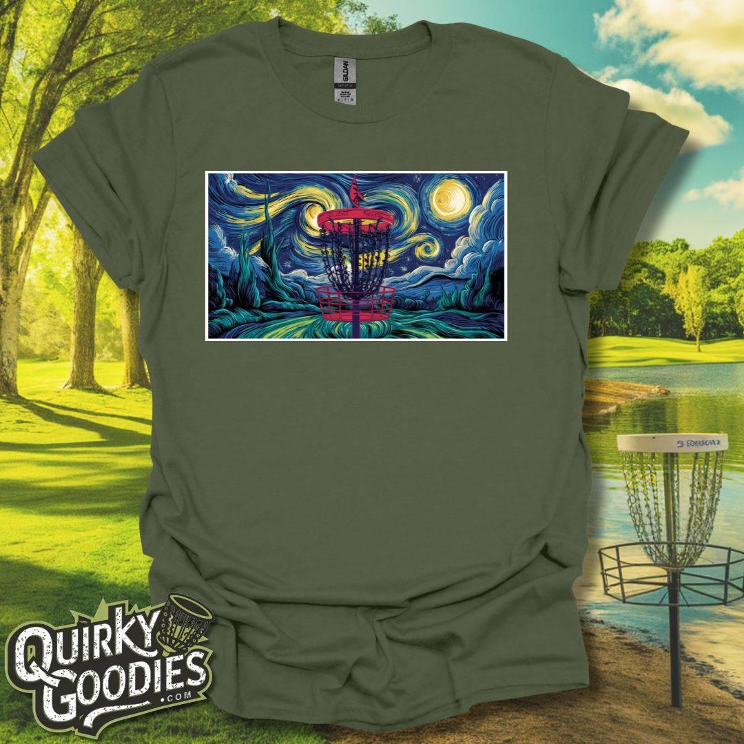 Disc Golf Basket Starry Night T - Shirt - Quirky Goodies