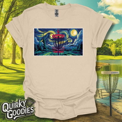 Disc Golf Basket Starry Night T - Shirt - Quirky Goodies