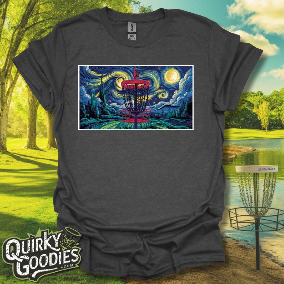 Disc Golf Basket Starry Night T - Shirt - Quirky Goodies