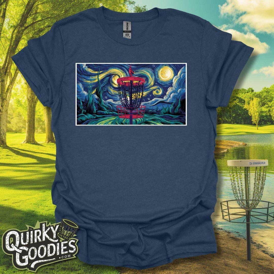 Disc Golf Basket Starry Night T - Shirt - Quirky Goodies