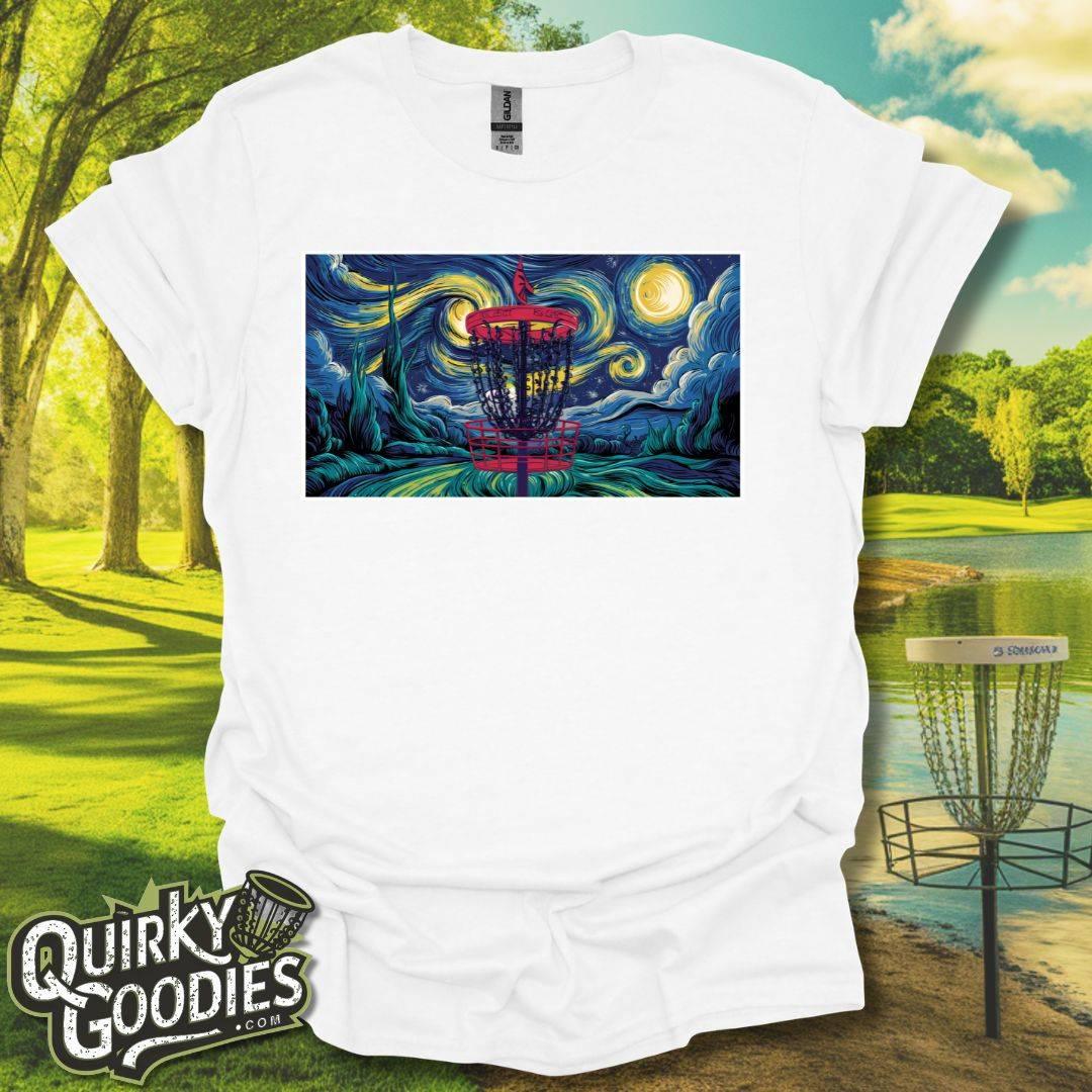 Disc Golf Basket Starry Night T - Shirt - Quirky Goodies