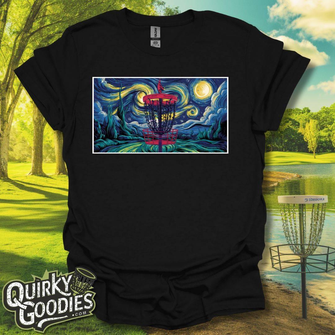 Disc Golf Basket Starry Night T - Shirt - Quirky Goodies