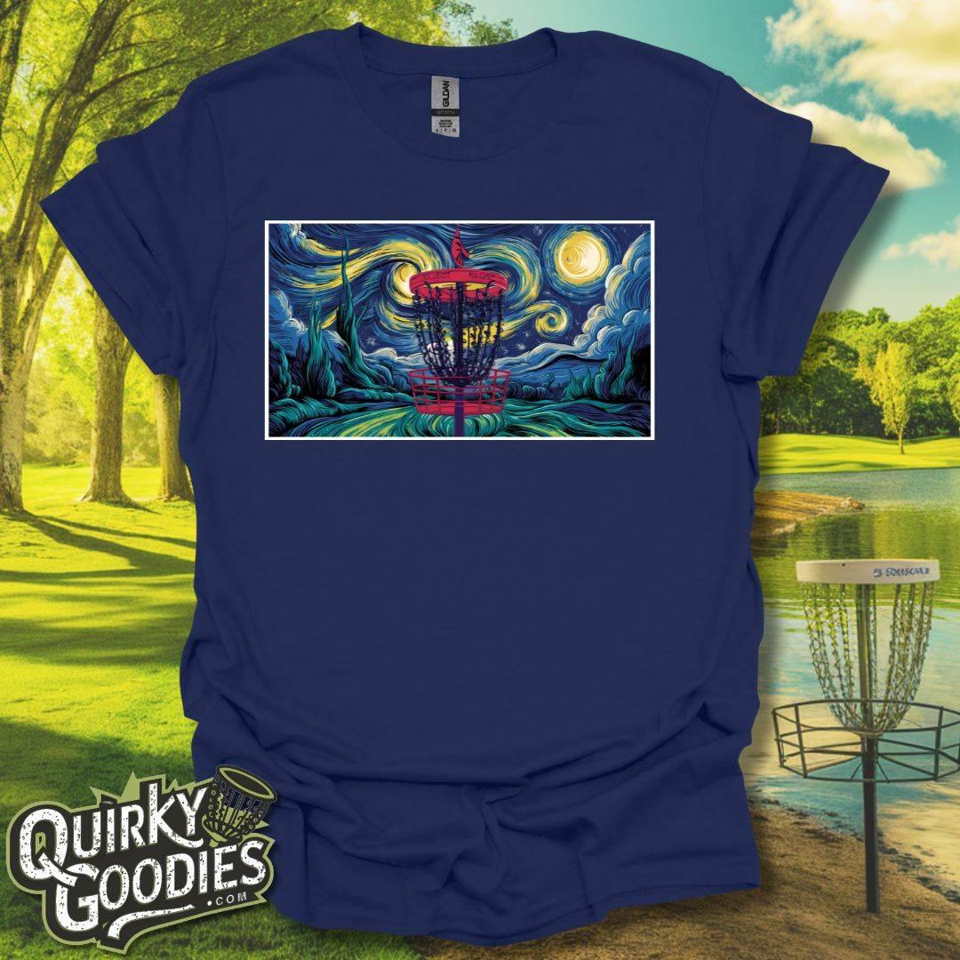 Disc Golf Basket Starry Night T - Shirt - Quirky Goodies