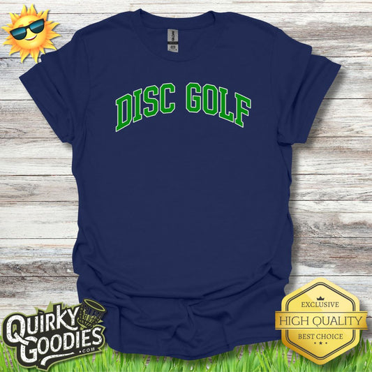Disc Golf College Typography T - Shirt - Quirky Goodies