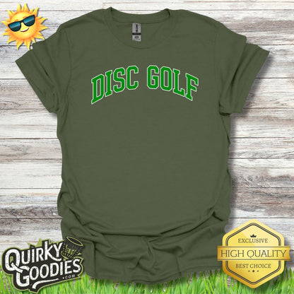 Disc Golf College Typography T - Shirt - Quirky Goodies
