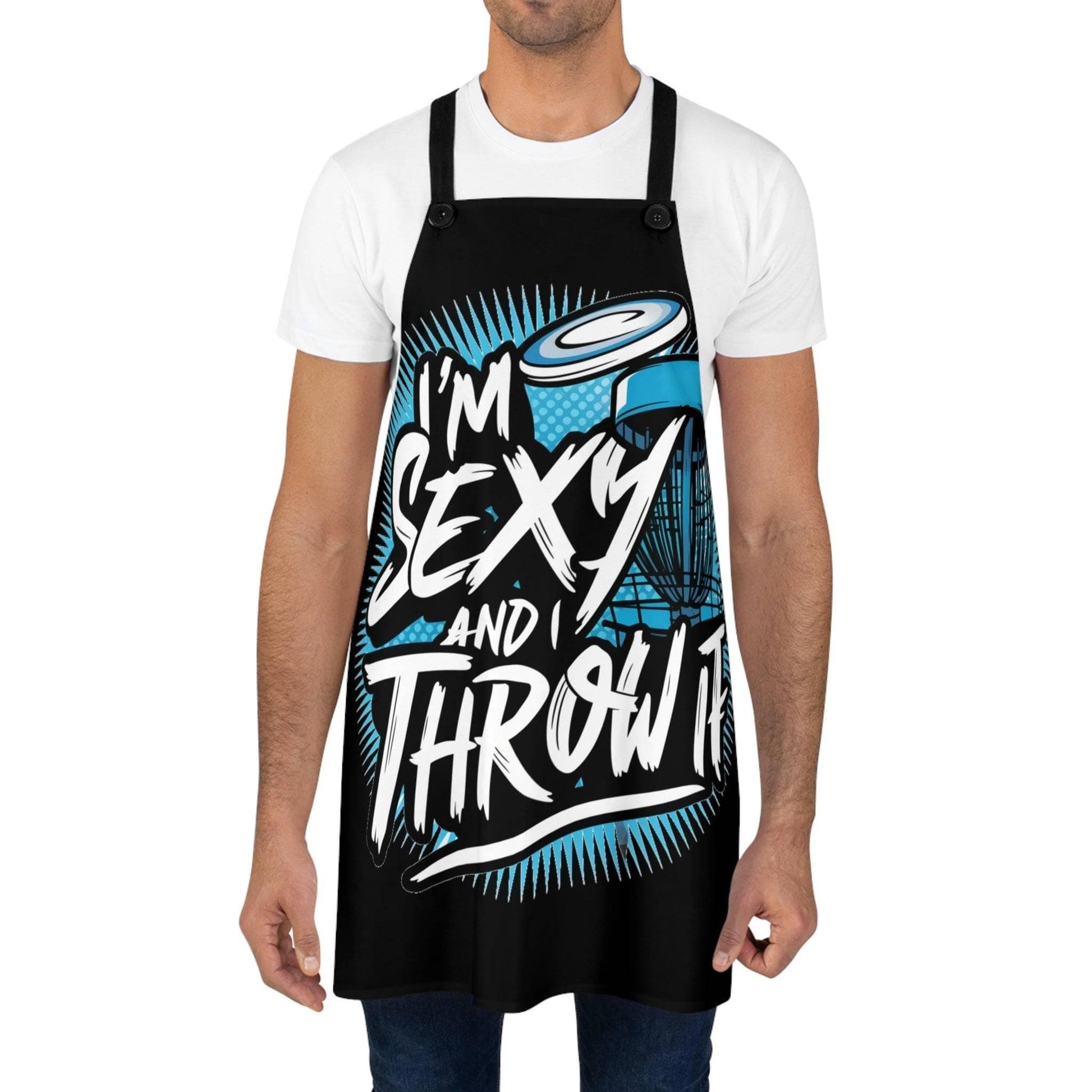 Disc Golf I'm Sexy and I Throw It Apron (AOP) - Quirky Goodies