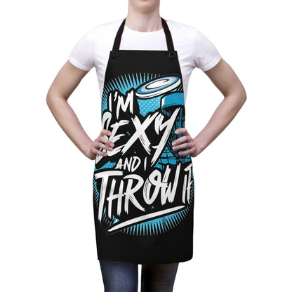 Disc Golf I'm Sexy and I Throw It Apron (AOP) - Quirky Goodies