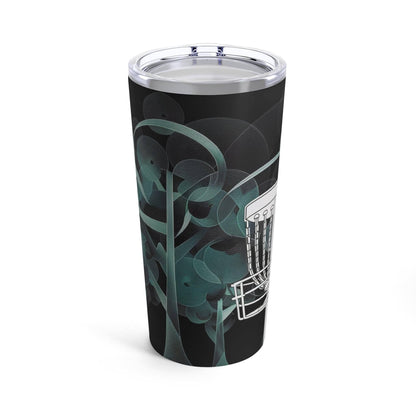 Disc Golf Tumbler - Disc Golf Abstract Tree Swirls Teal - Tumbler 20oz - Quirky Goodies