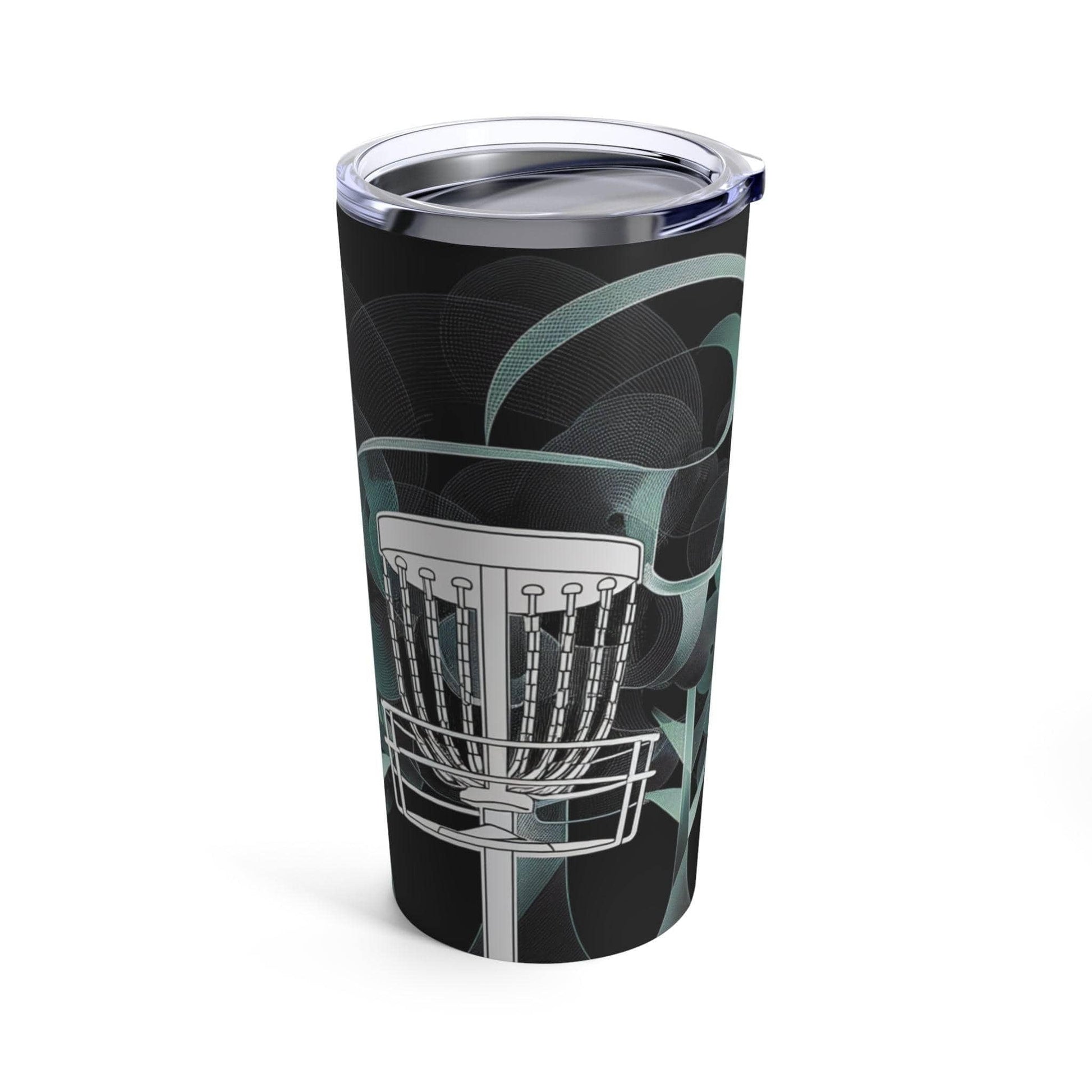 Disc Golf Tumbler - Disc Golf Abstract Tree Swirls Teal - Tumbler 20oz - Quirky Goodies