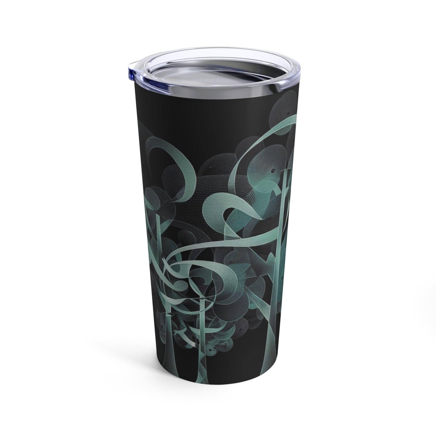 Disc Golf Tumbler - Disc Golf Abstract Tree Swirls Teal - Tumbler 20oz - Quirky Goodies