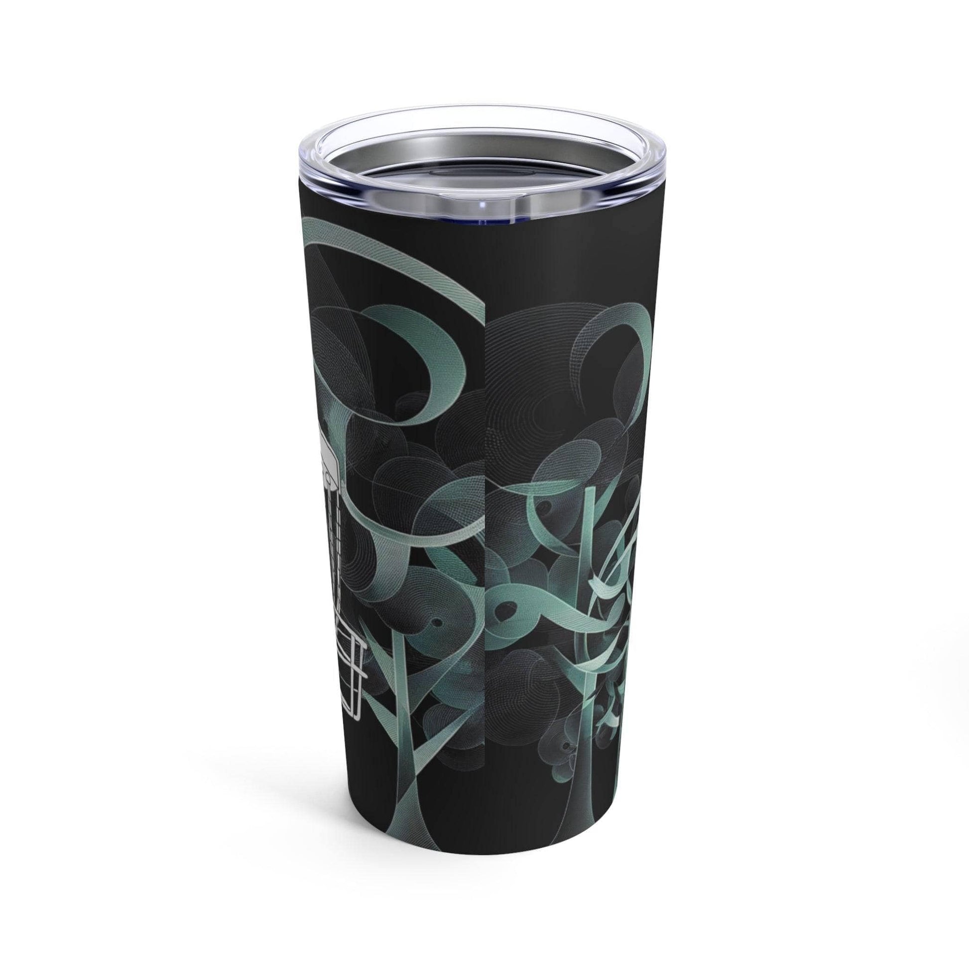 Disc Golf Tumbler - Disc Golf Abstract Tree Swirls Teal - Tumbler 20oz - Quirky Goodies