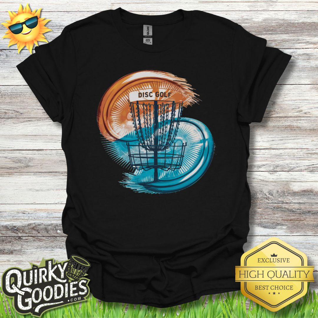 Double Exposure Discs and Golf Baskets T - Shirt - Quirky Goodies