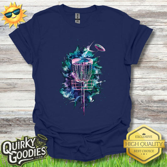 Fun Disc Golf Shirt - Disc Golf Basket Watercolor - Unisex Jersey Short Sleeve Tee - Quirky Goodies