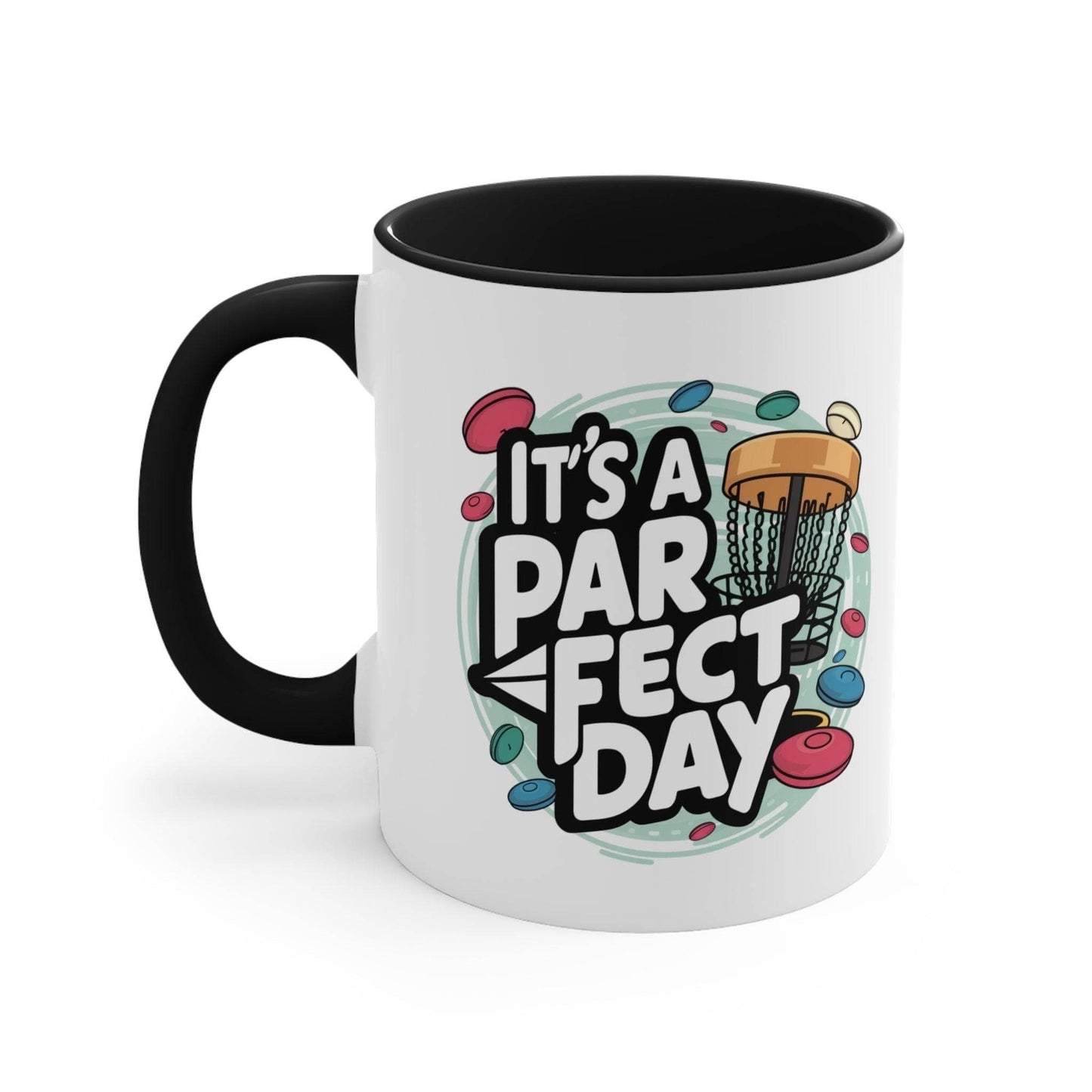 Funny Disc Golf Mug - It's a PAR-fect Day - Accent Coffee Mug, 11oz - Quirky Goodies