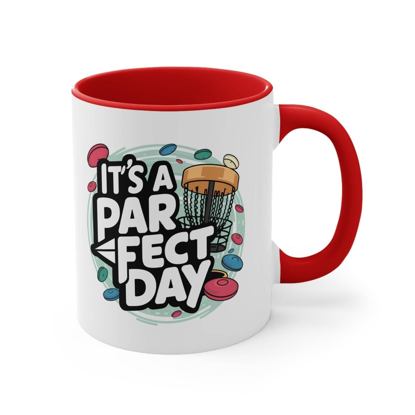 Funny Disc Golf Mug - It's a PAR-fect Day - Accent Coffee Mug, 11oz - Quirky Goodies