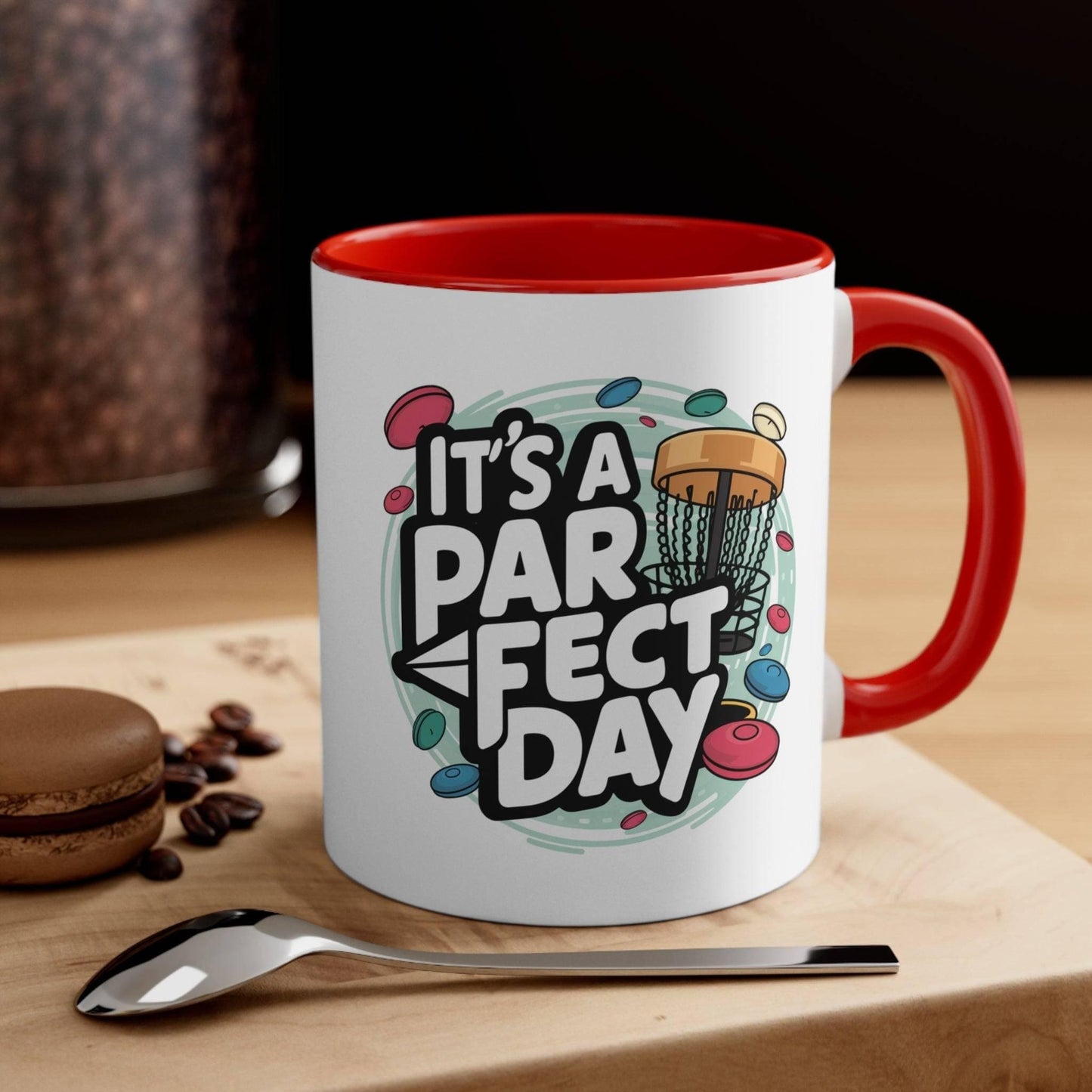 Funny Disc Golf Mug - It's a PAR-fect Day - Accent Coffee Mug, 11oz - Quirky Goodies