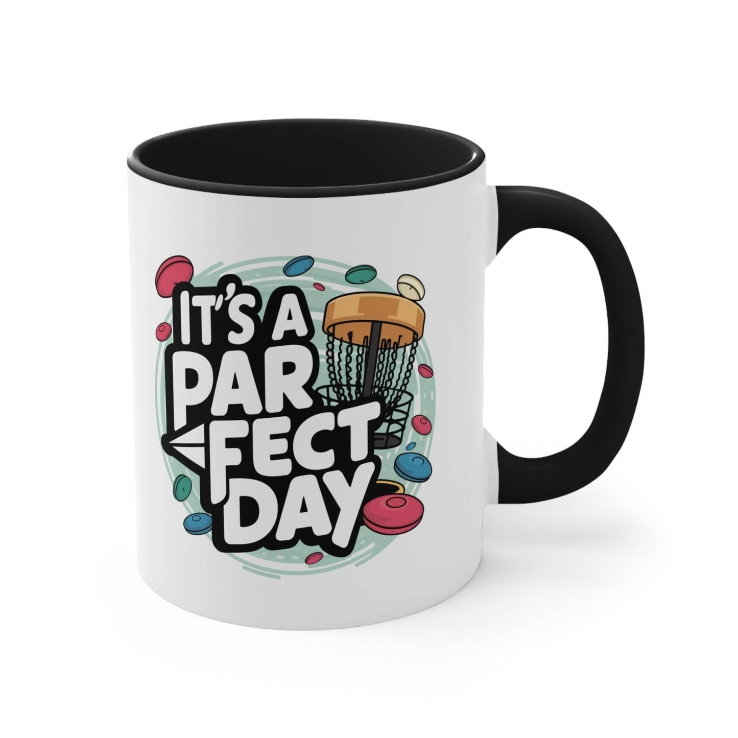 Funny Disc Golf Mug - It's a PAR-fect Day - Accent Coffee Mug, 11oz - Quirky Goodies