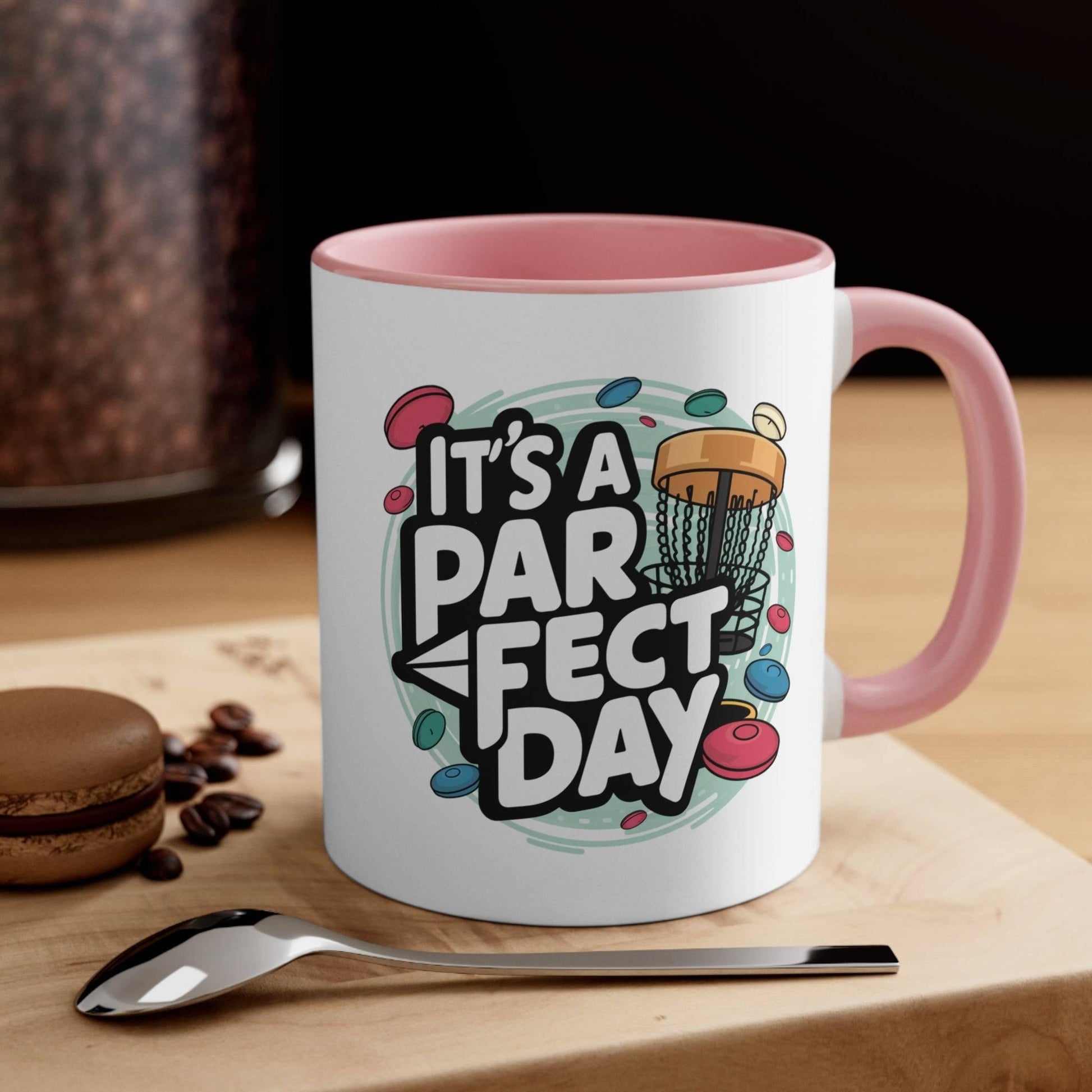 Funny Disc Golf Mug - It's a PAR-fect Day - Accent Coffee Mug, 11oz - Quirky Goodies