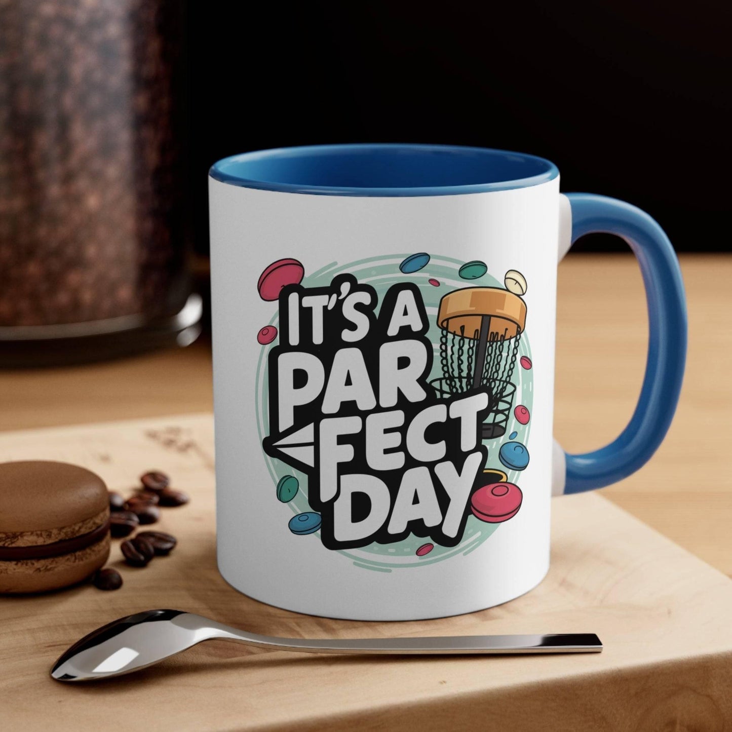 Funny Disc Golf Mug - It's a PAR-fect Day - Accent Coffee Mug, 11oz - Quirky Goodies