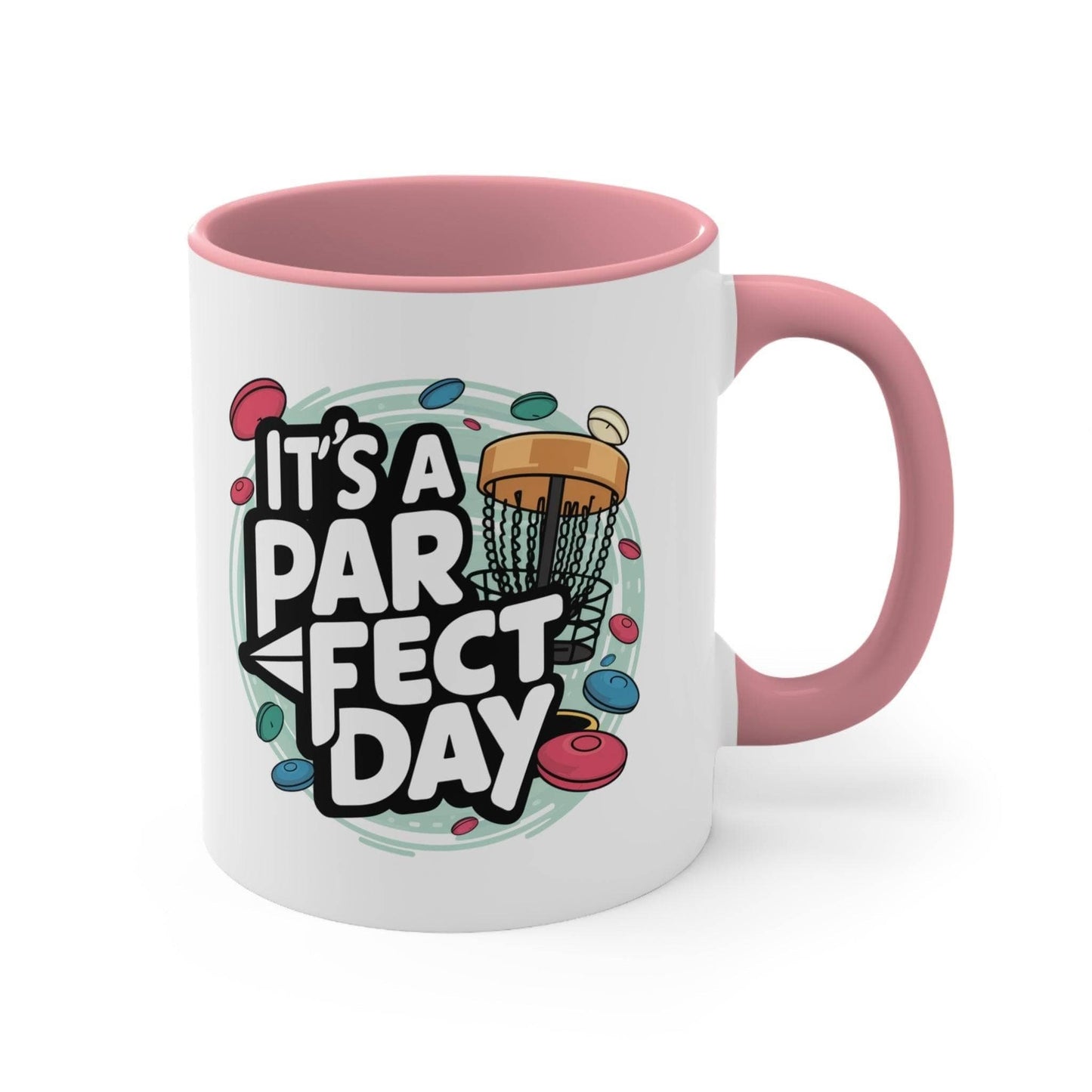 Funny Disc Golf Mug - It's a PAR-fect Day - Accent Coffee Mug, 11oz - Quirky Goodies