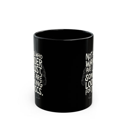 Funny Disc Golf Mug - Not All Who Wander Are Lost, Some Are Looking for Discs - Black Mug (11oz, 15oz) - Quirky Goodies