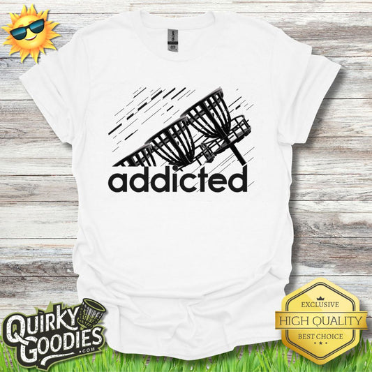 Funny Disc Golf Shirt - Addicted - Unisex Jersey Short Sleeve Tee - Quirky Goodies