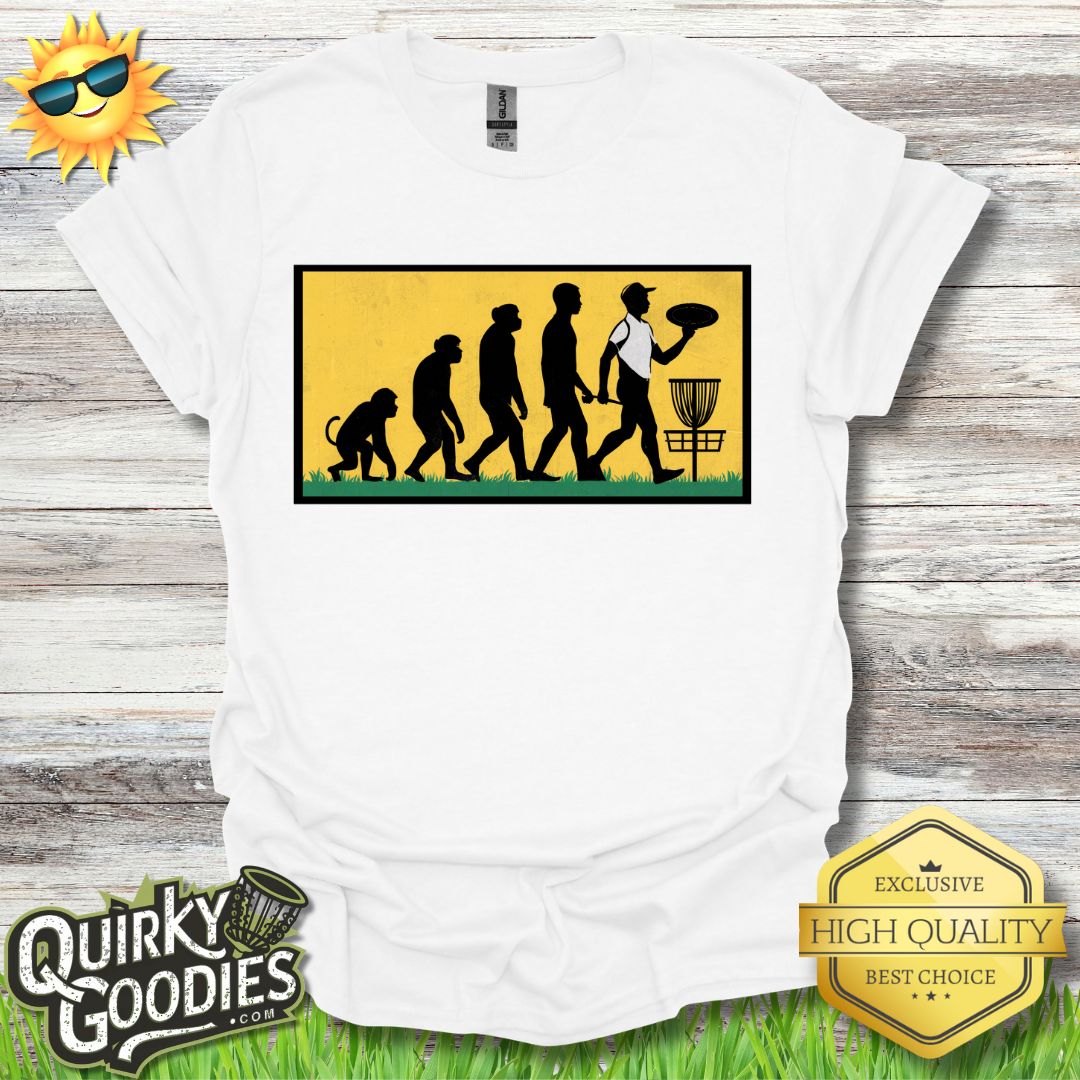 Funny Disc Golf Shirt - Disc Golf Evolution - Unisex Jersey Short Sleeve Tee - Quirky Goodies