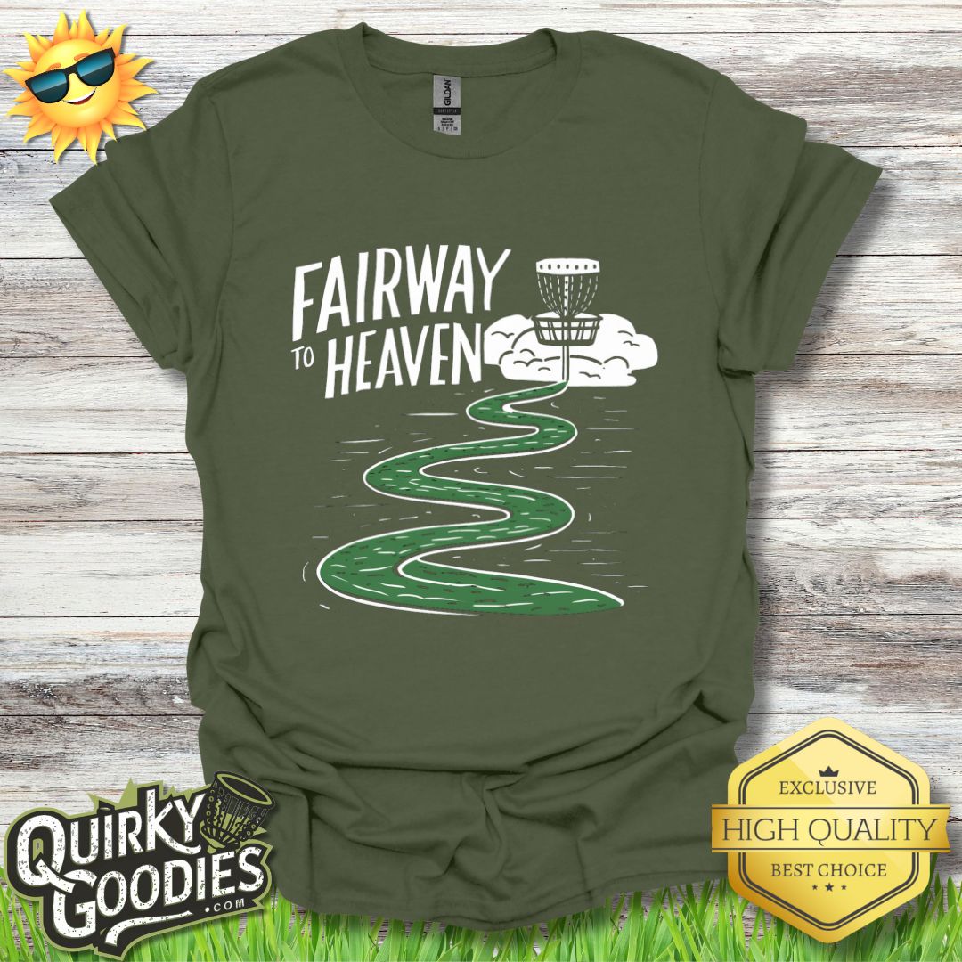 Funny Disc Golf Shirt - Fairway to Heaven - Unisex Jersey Short Sleeve Tee - Quirky Goodies
