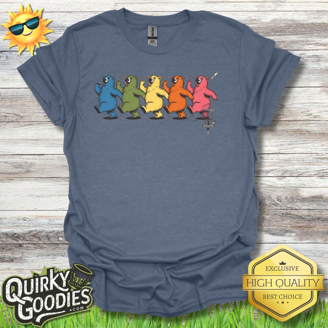 Funny Disc Golf Shirt - Rainbow Bears - Unisex Softstyle T - Shirt - Quirky Goodies