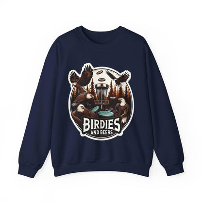 Funny Disc Golf Sweatshirt - Birdies and Beers - Unisex Heavy Blend™ Crewneck Sweatshirt - Quirky Goodies