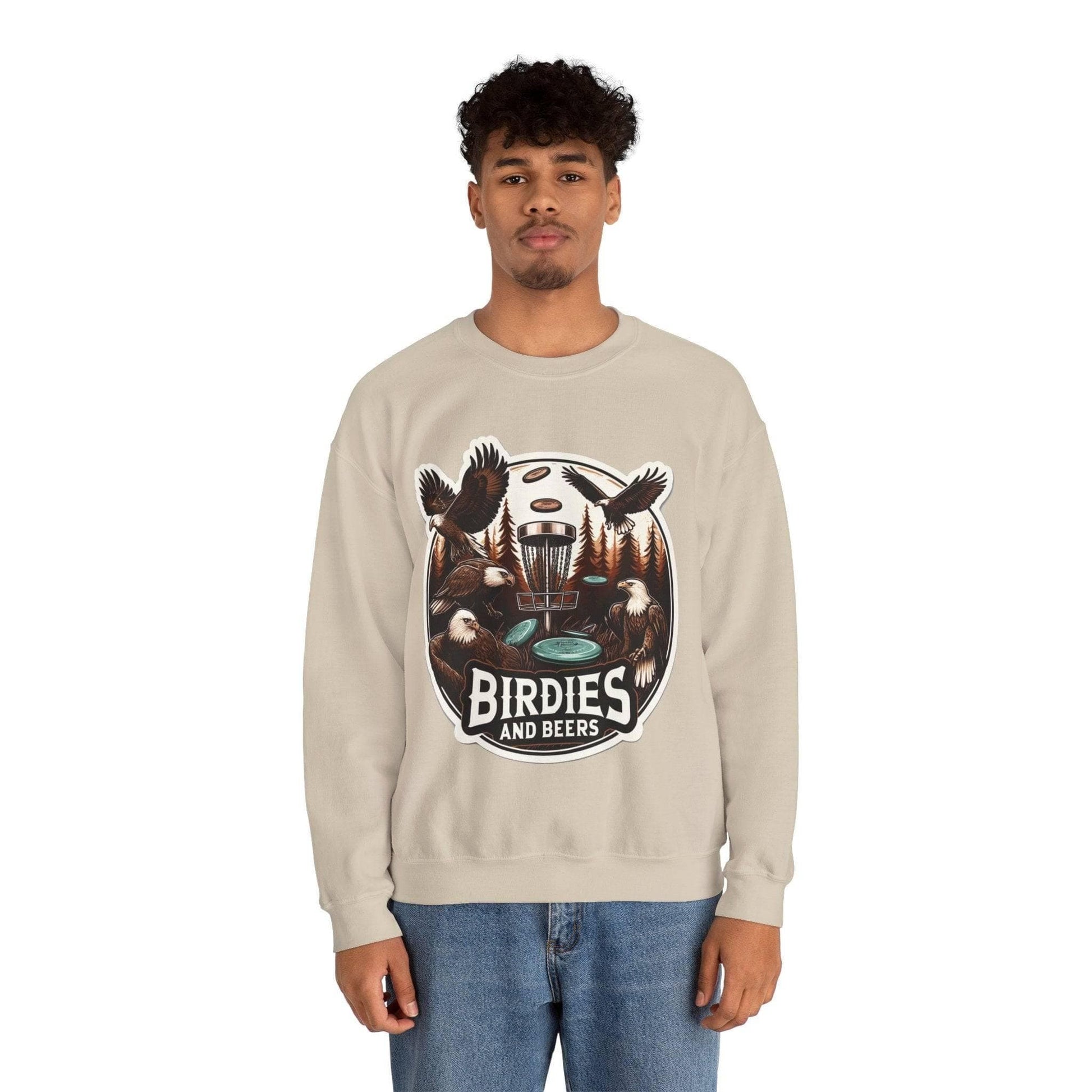 Funny Disc Golf Sweatshirt - Birdies and Beers - Unisex Heavy Blend™ Crewneck Sweatshirt - Quirky Goodies