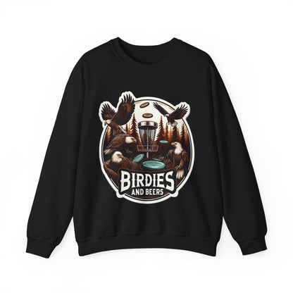 Funny Disc Golf Sweatshirt - Birdies and Beers - Unisex Heavy Blend™ Crewneck Sweatshirt - Quirky Goodies