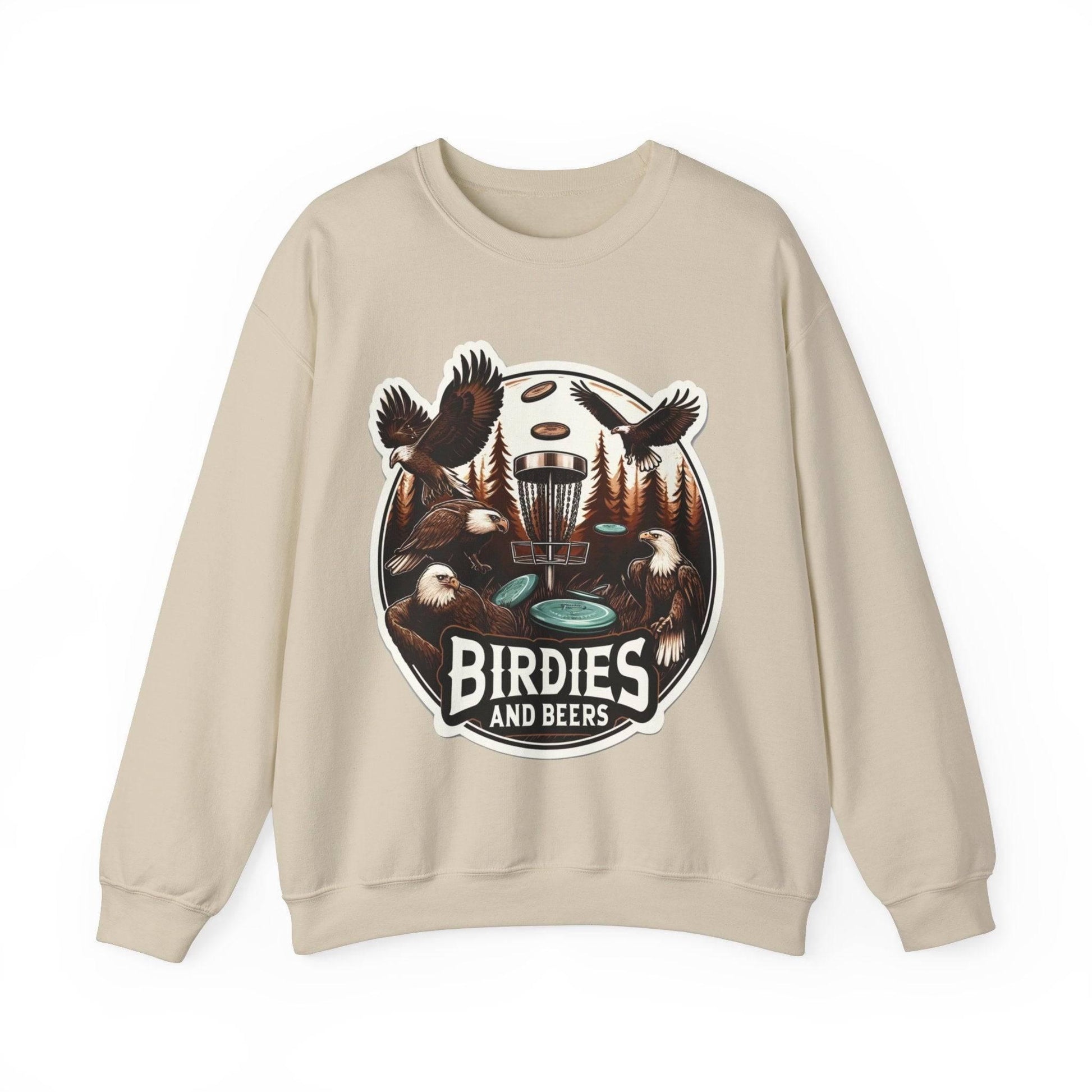 Funny Disc Golf Sweatshirt - Birdies and Beers - Unisex Heavy Blend™ Crewneck Sweatshirt - Quirky Goodies